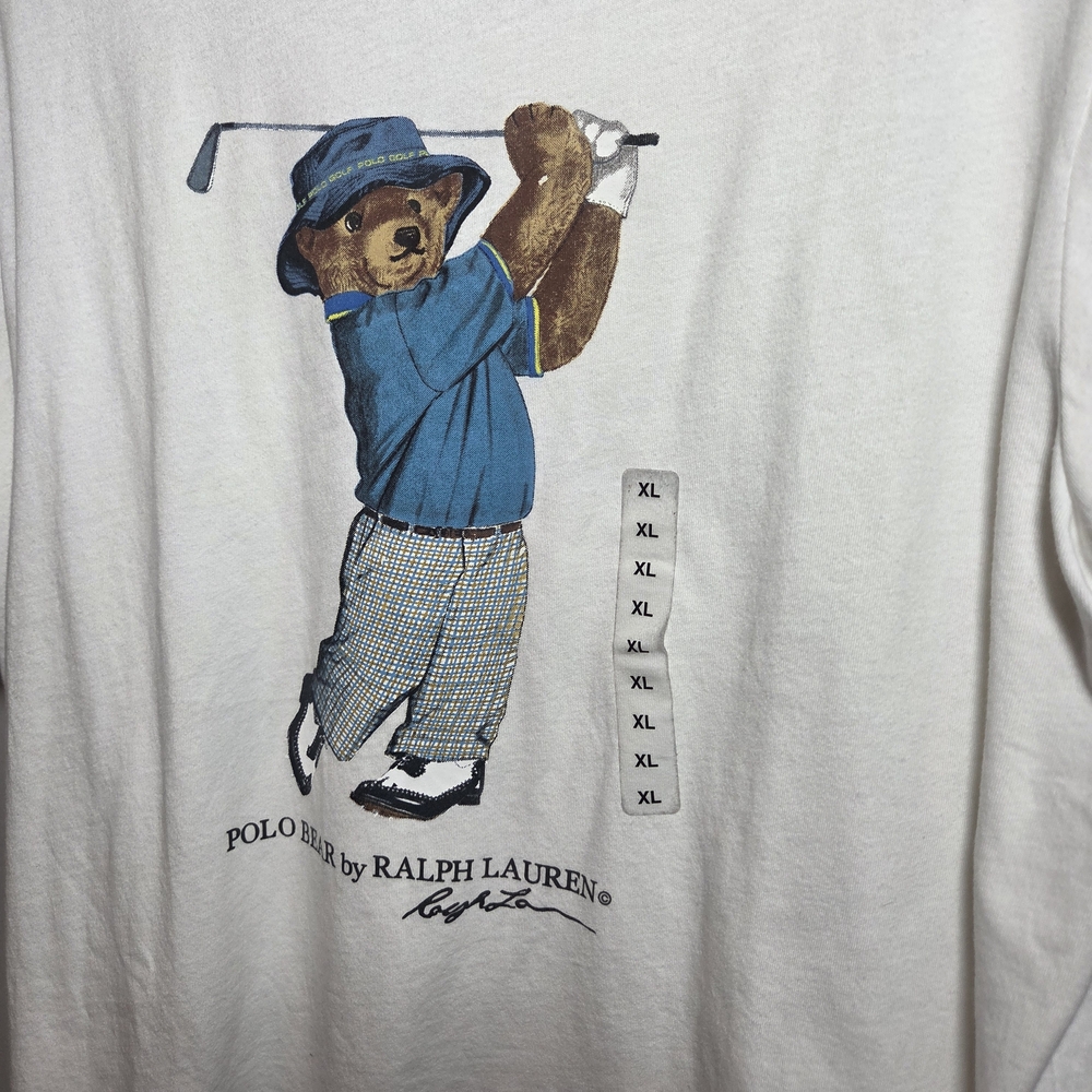 Polo by Ralph Lauren White Tee with Golfing Bear
